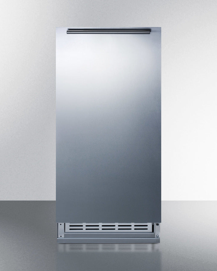 Summit - 16 Stainless Steel Drain-Free Ice Maker, 12 lb. Capacity (BIM25H34)