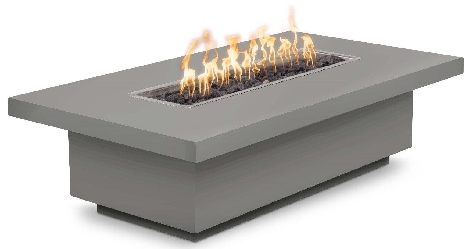 Outdoor Plus 60 Rectangular Fremont Stainless Steel Fire Table - 15” Tall