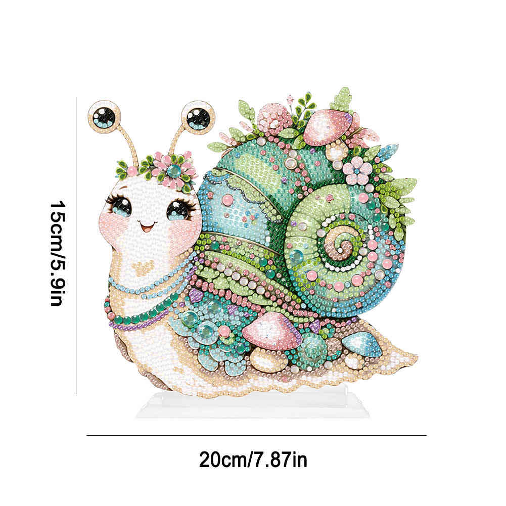 Special Shaped Handmade Desktop Diamond Art Kits for Home Office Decor (Snail)
