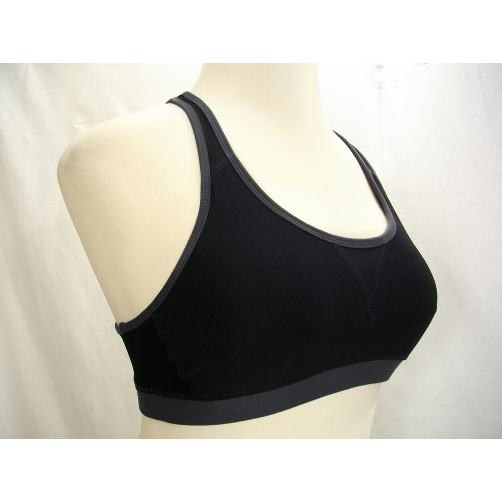 Avia Wire Free Sports Bra - Large, Black & Gray
