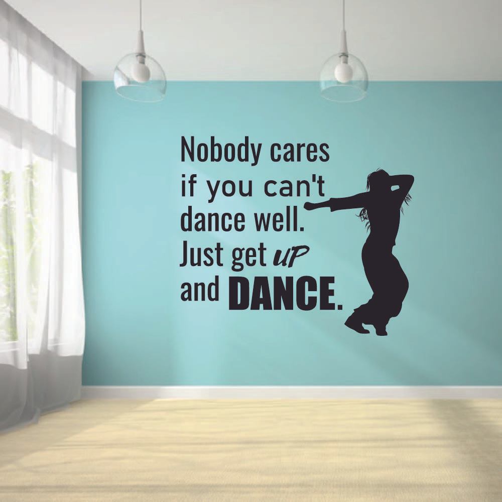 Ballerina Vinyl Wall Sticker - Motivational Ballet Quote Decal