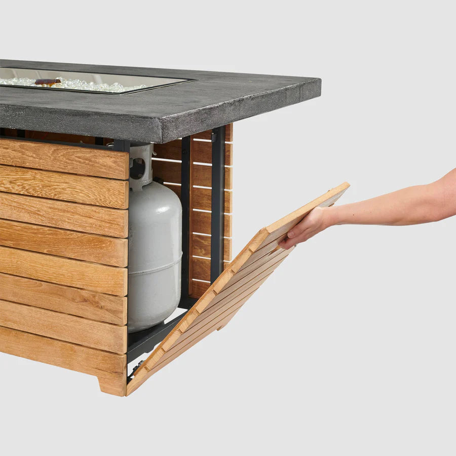 Outdoor Greatroom Co Darien Rectangular Gas Fire Pit Table