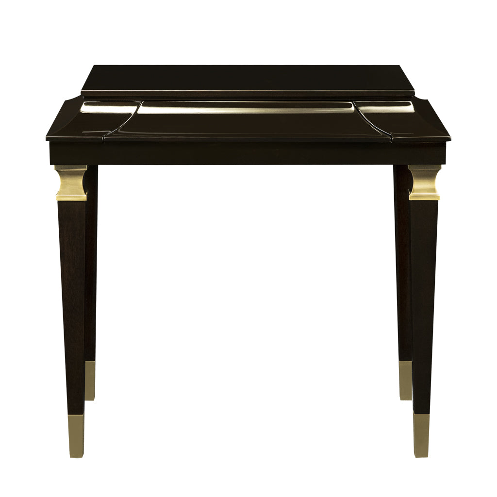S.1233AB Maxine Rectangular End Table with Brass Accents