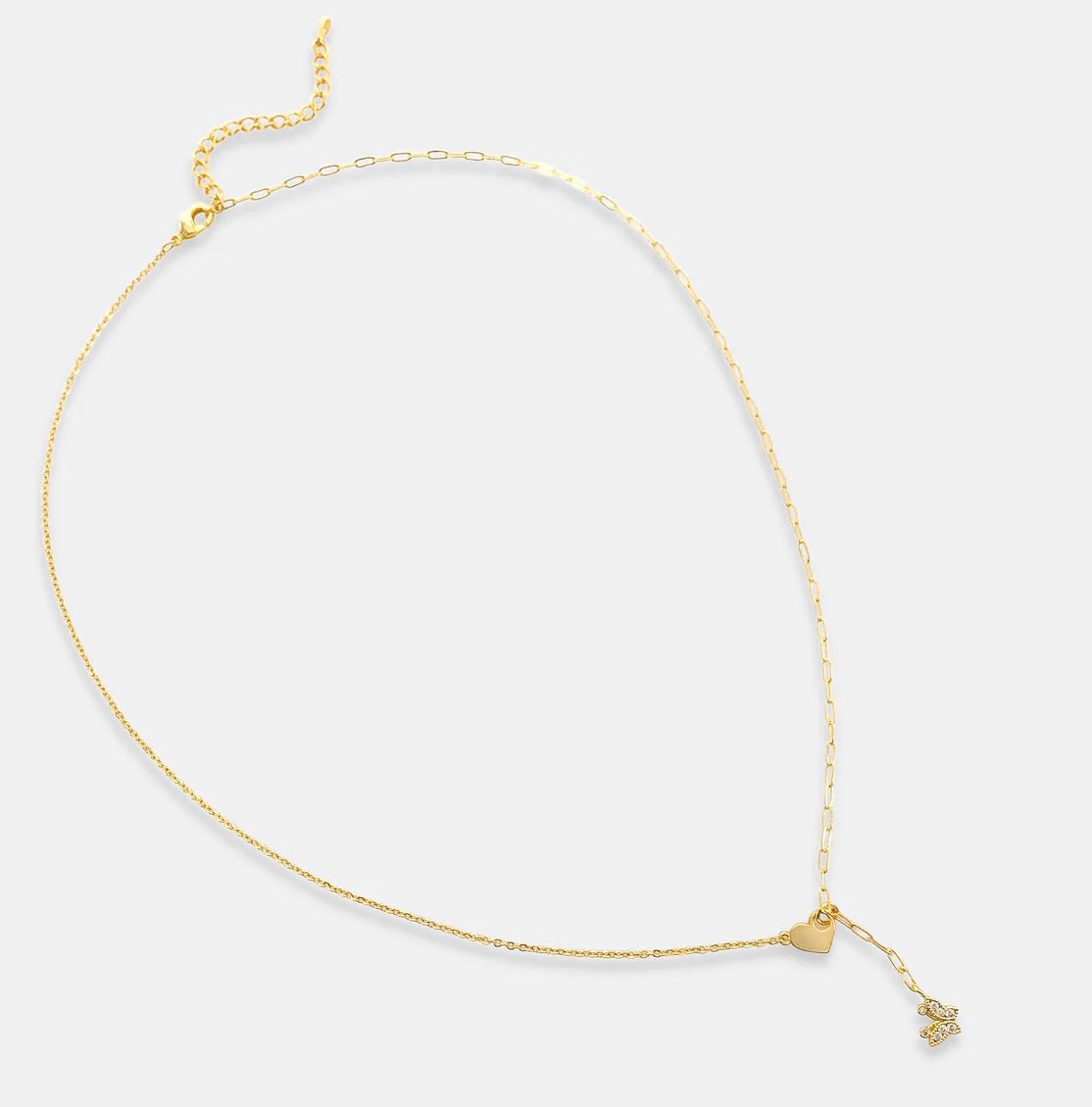 Fini Necklace - Dainty Heart & Butterfly Chain Necklace