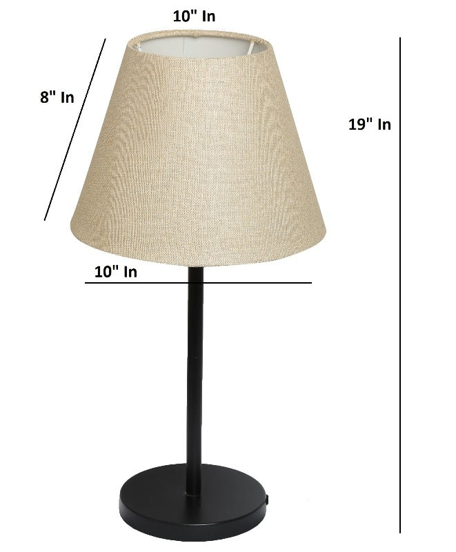 BTR CRAFTS Black Metal Table Lamp Set of 2 (Bulb not Included)