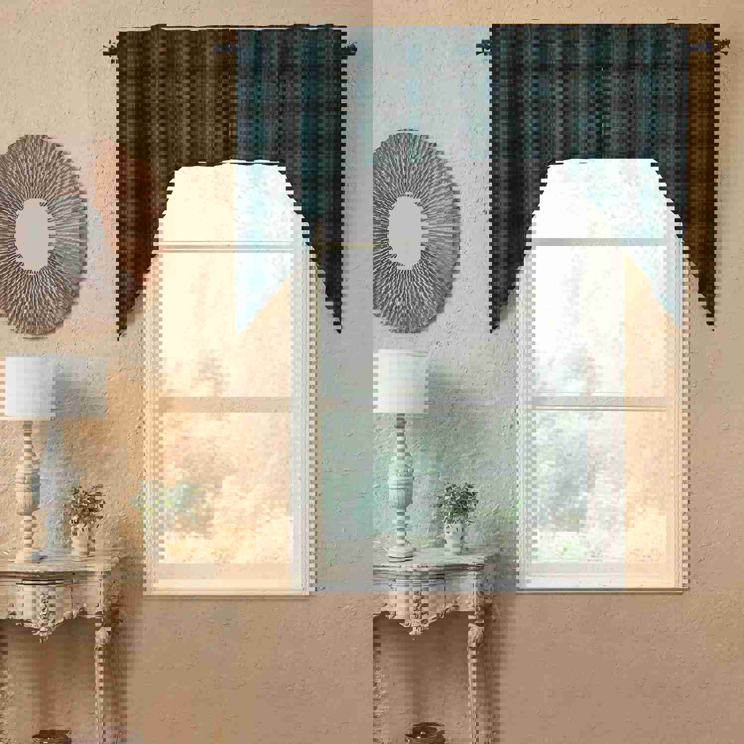 Pine Grove Swag Set of 2 - 36x36x16 Rustic Cotton Curtains