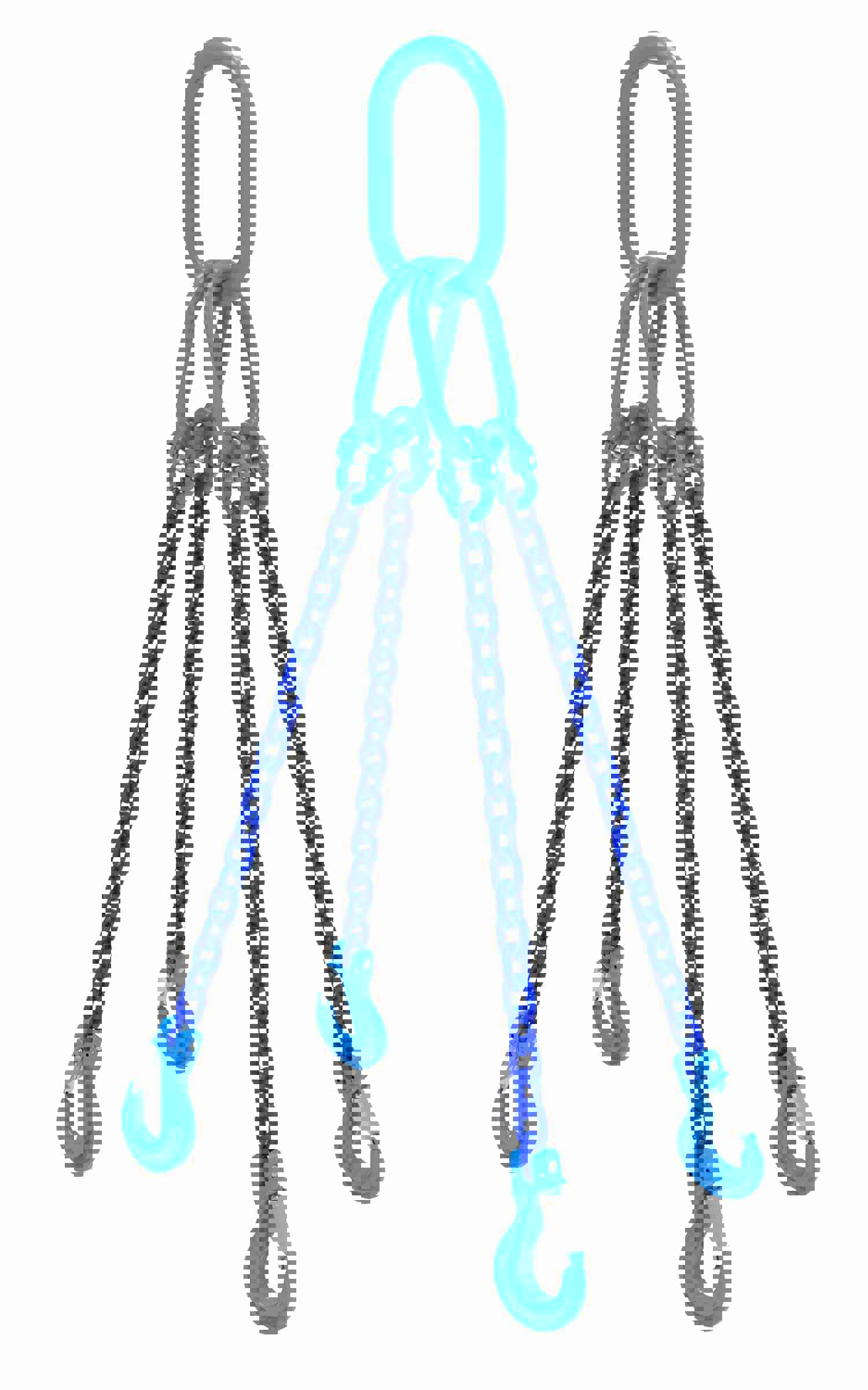 William Hackett 3/8 Chain Sling, 4-Leg (Grade 100) 18,700lbs