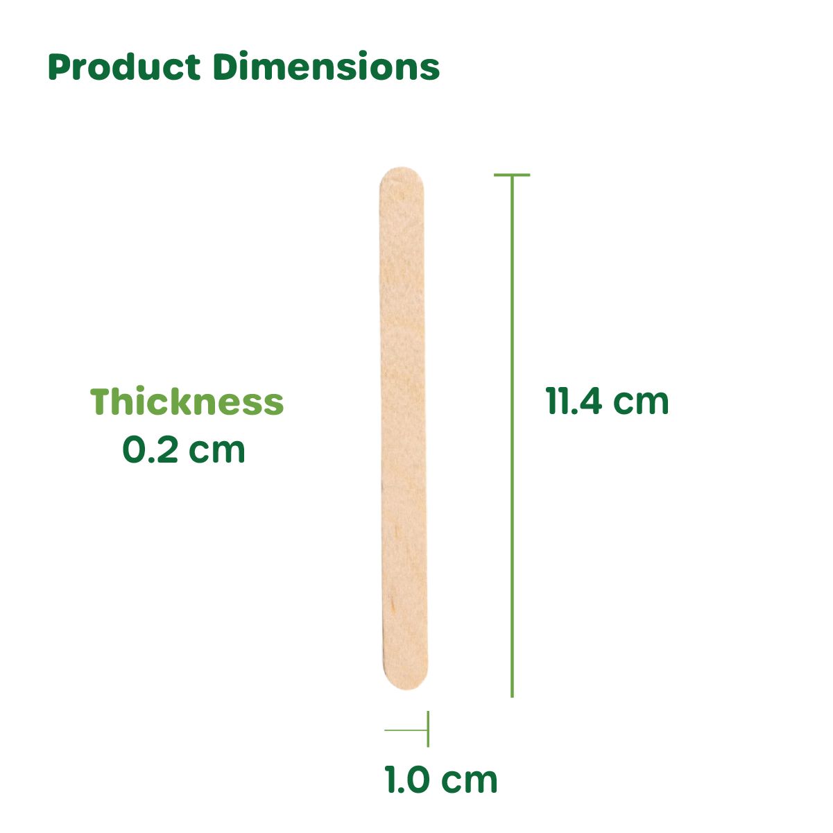 4.5 Inch Wooden Multi-Purpose Popsicle Sticks for Crafts, Ice Cream & More