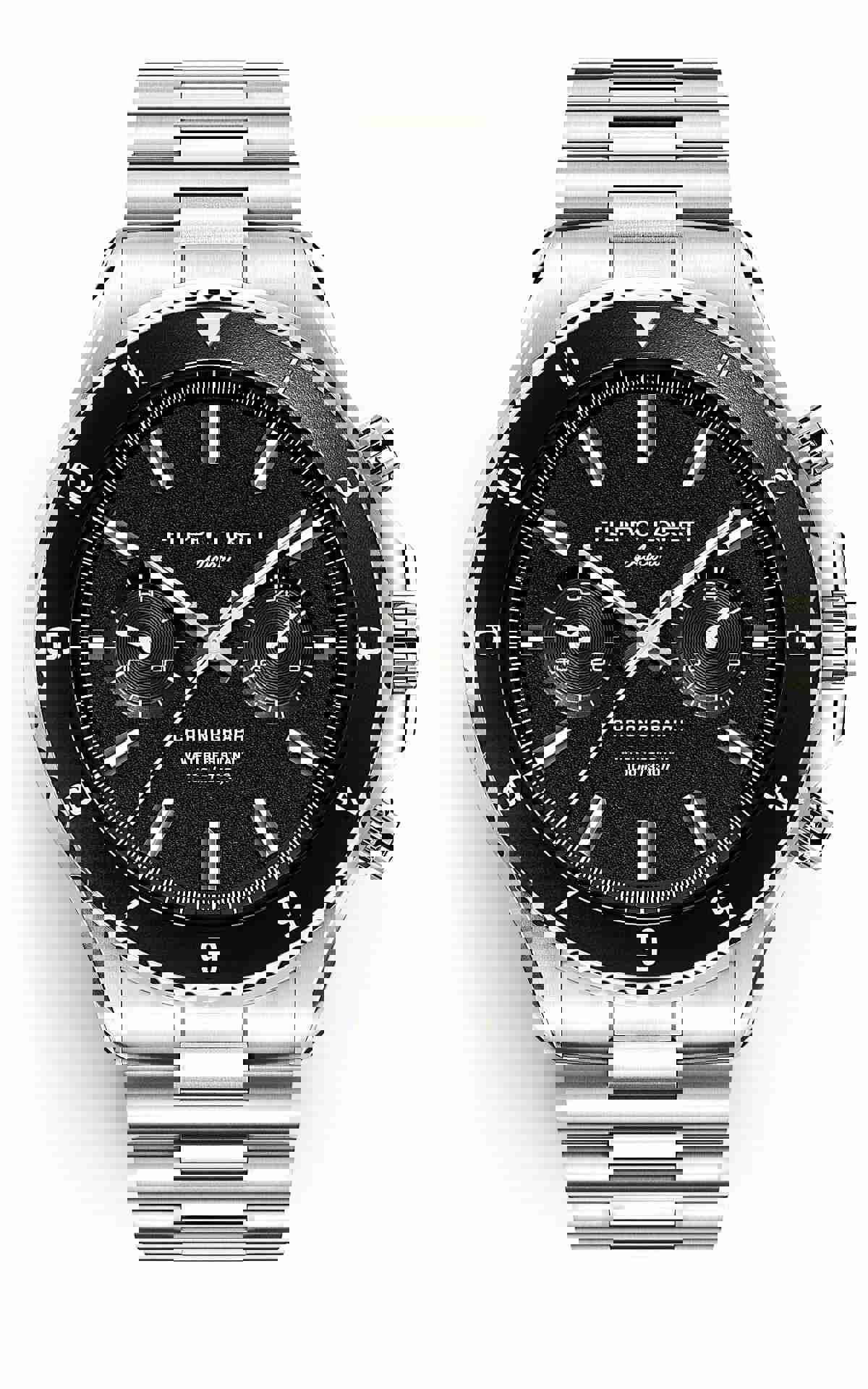 Ascari Black Steel Link Chronograph Watch