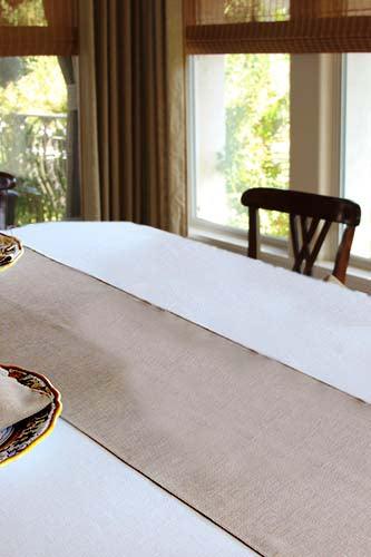 Natural 13 x 120 Havana Table Runner with Square Ends