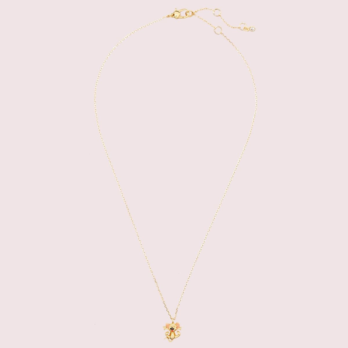 Tom and Jerry Mini Pendant Necklace - 12k Gold-Plated Charm