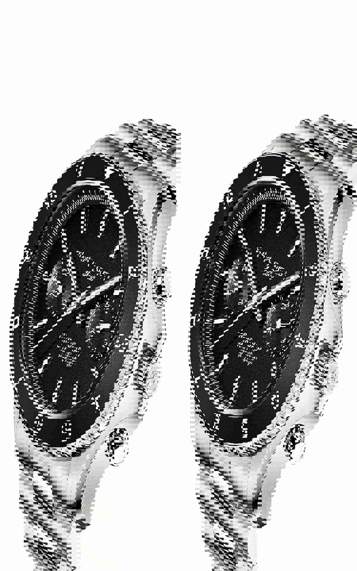 Ascari Black Steel Link Chronograph Watch