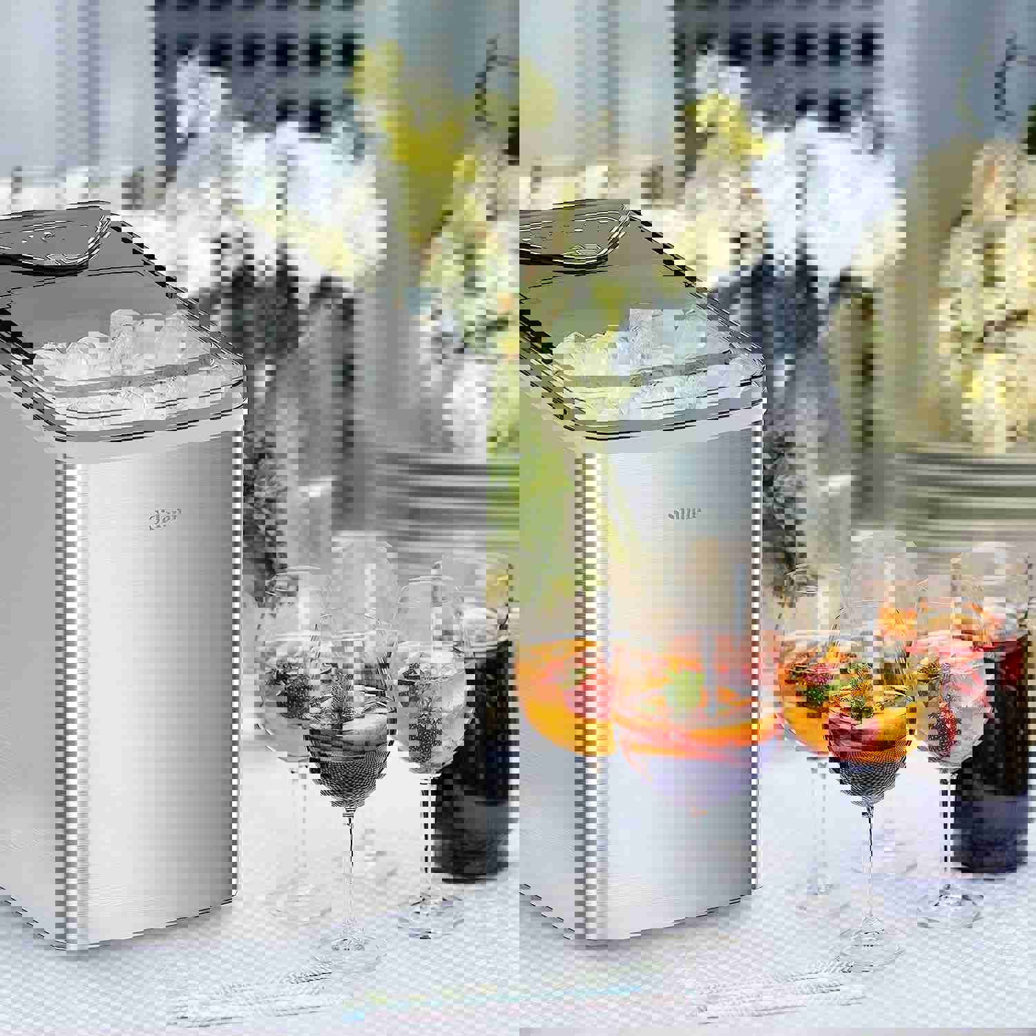 Ice Makers Countertop, 9 Cubes Ready in 6 Mins, 26Lbs in 24Hrs, Self-Cleaning Ice Machine with Ice Scoop and Basket, 2 Sizes of Bullet Ice, Stainless Steel