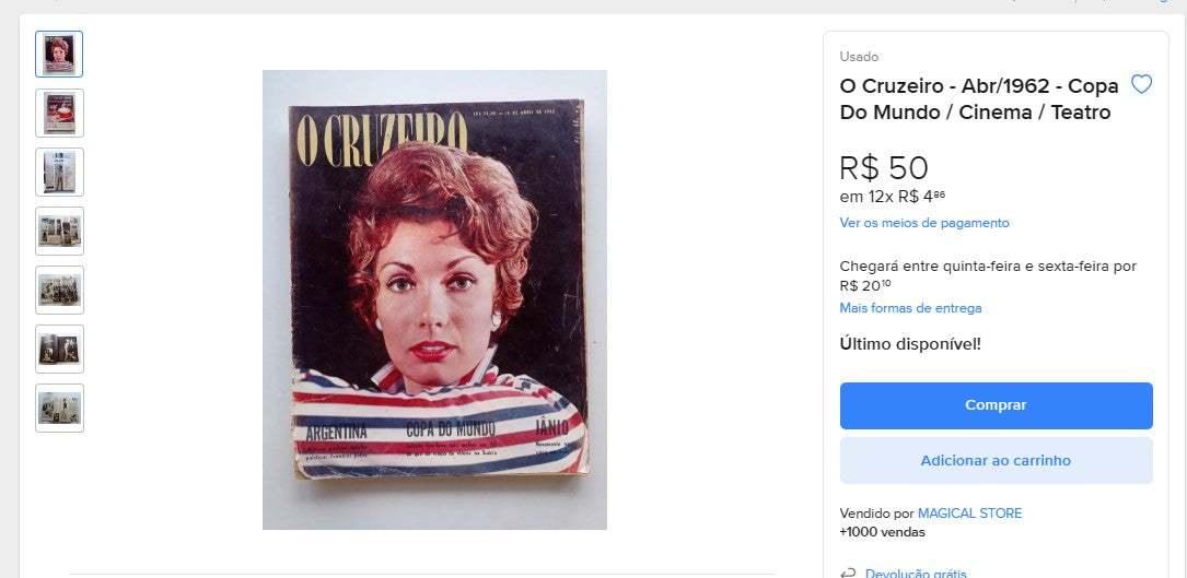 Personal Shopper | Buy from Brazil - O Cruzeiro magazines - 3 items (DDP)