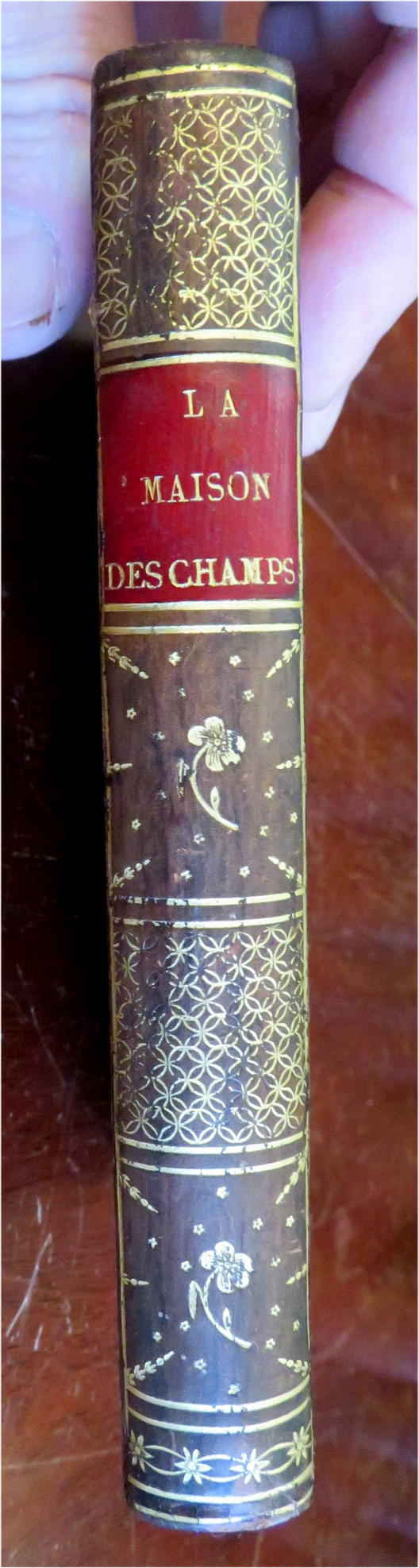 House of Fields 1809 Campenon Napoleonic French Leather Book with Author Inscription