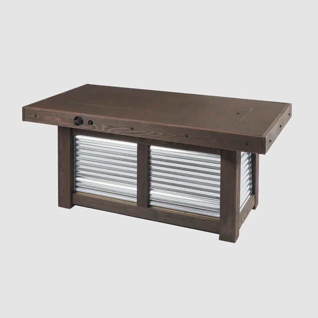 Outdoor Greatroom Company Denali Brew Linear Gas Fire Pit Table
