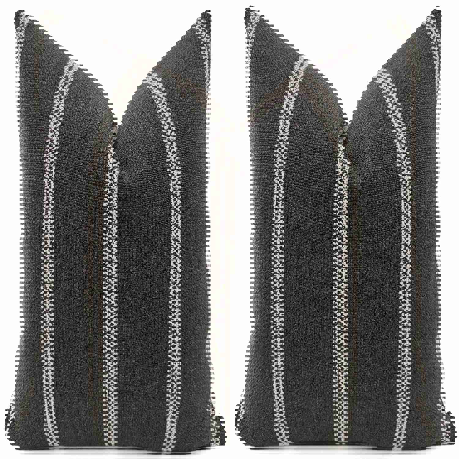 Nearly Black Indoor/Outdoor Pillow Cover - Stain Resistant & PFAS Chemical-Free