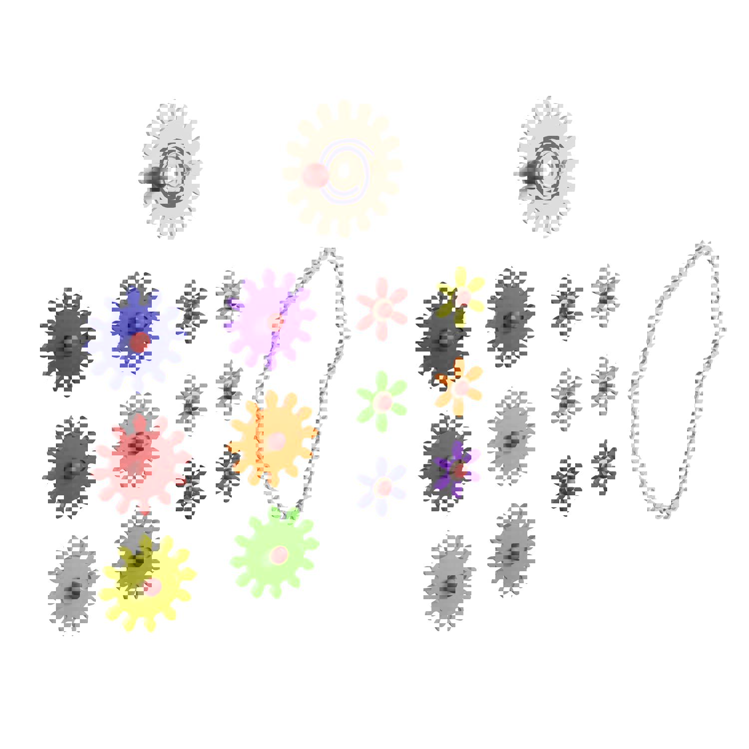 Bright Beginnings 79-Piece Multicolor Chain and Gears STEAM Wall Accessory Set