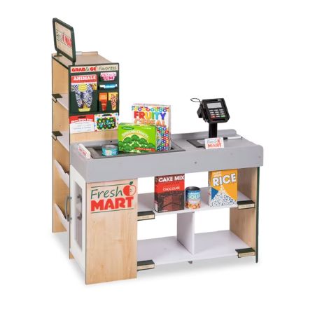 Melissa & Doug Fresh Mart Grocery Store - Interactive Wooden Grocery Play Set for Kids