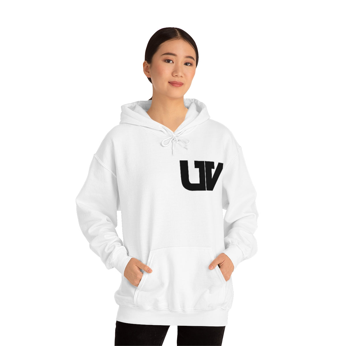S-UV Hoodie Black Pocket Logo - Extra Comfy & Stylish