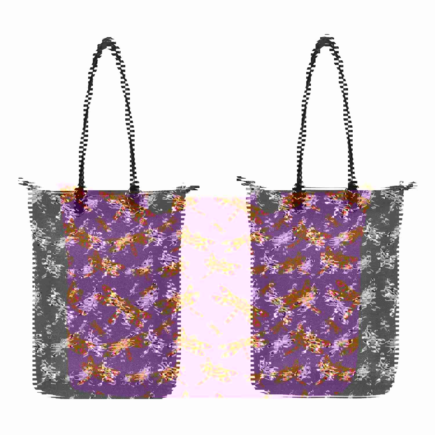 Gathering Yellow Purple Single-Shoulder Lady Handbag