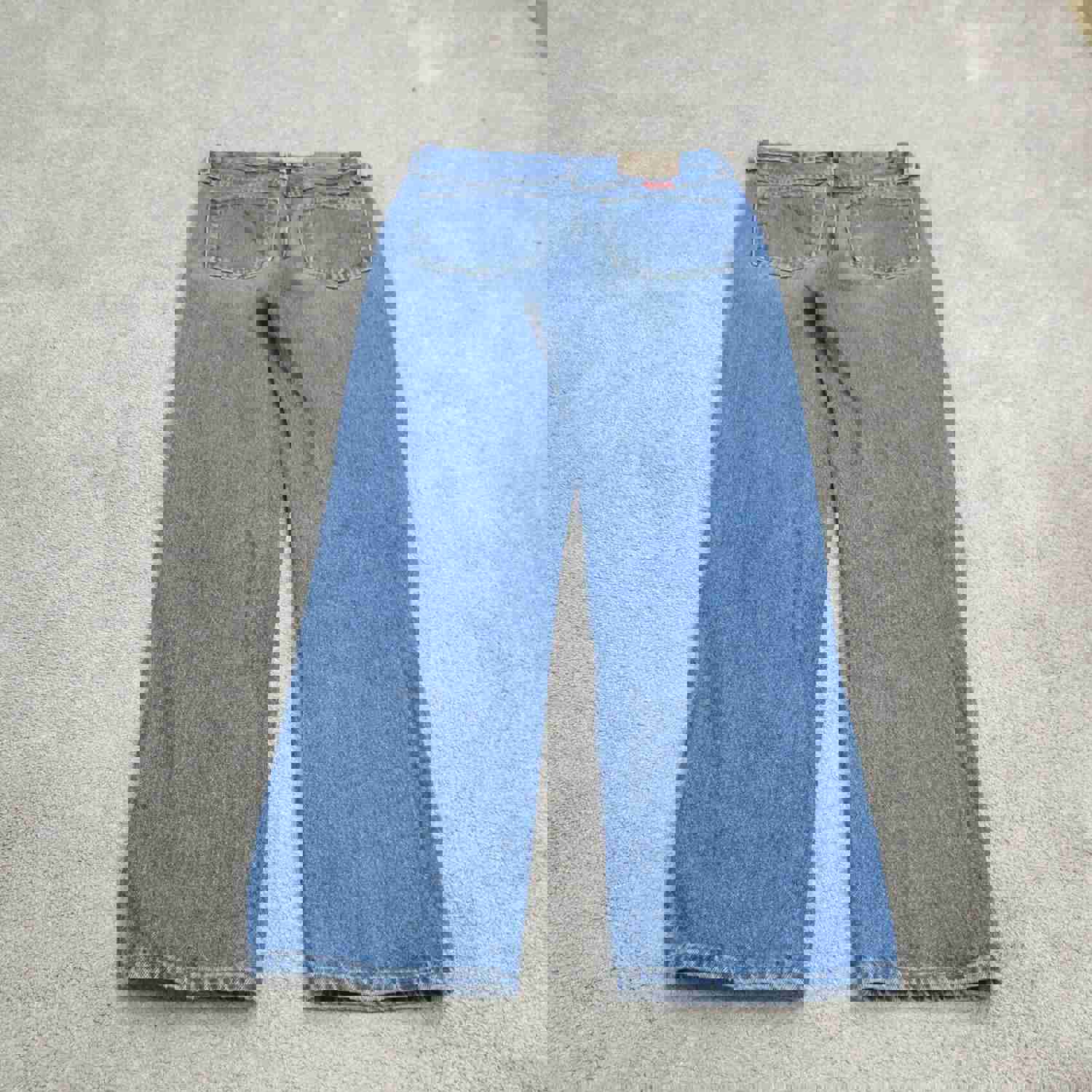 Wrangler Men's Blue Straight Leg Jeans - W30XL30, Lightweight & Mid Rise