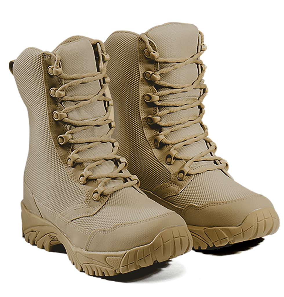 ALTAI Tan Combat Waterproof 8 Boots (MFM100) - Military Style Lightweight & Breathable