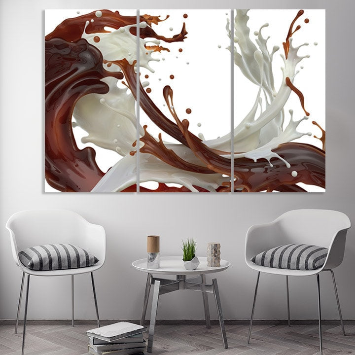 Coffee Wall Art - Rustic Kitchen Decor Multi Panel Canvas