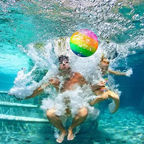 TropBox 8.7 Inflatable Rainbow Beach Ball for Kids - Summer Pool & Outdoor Fun