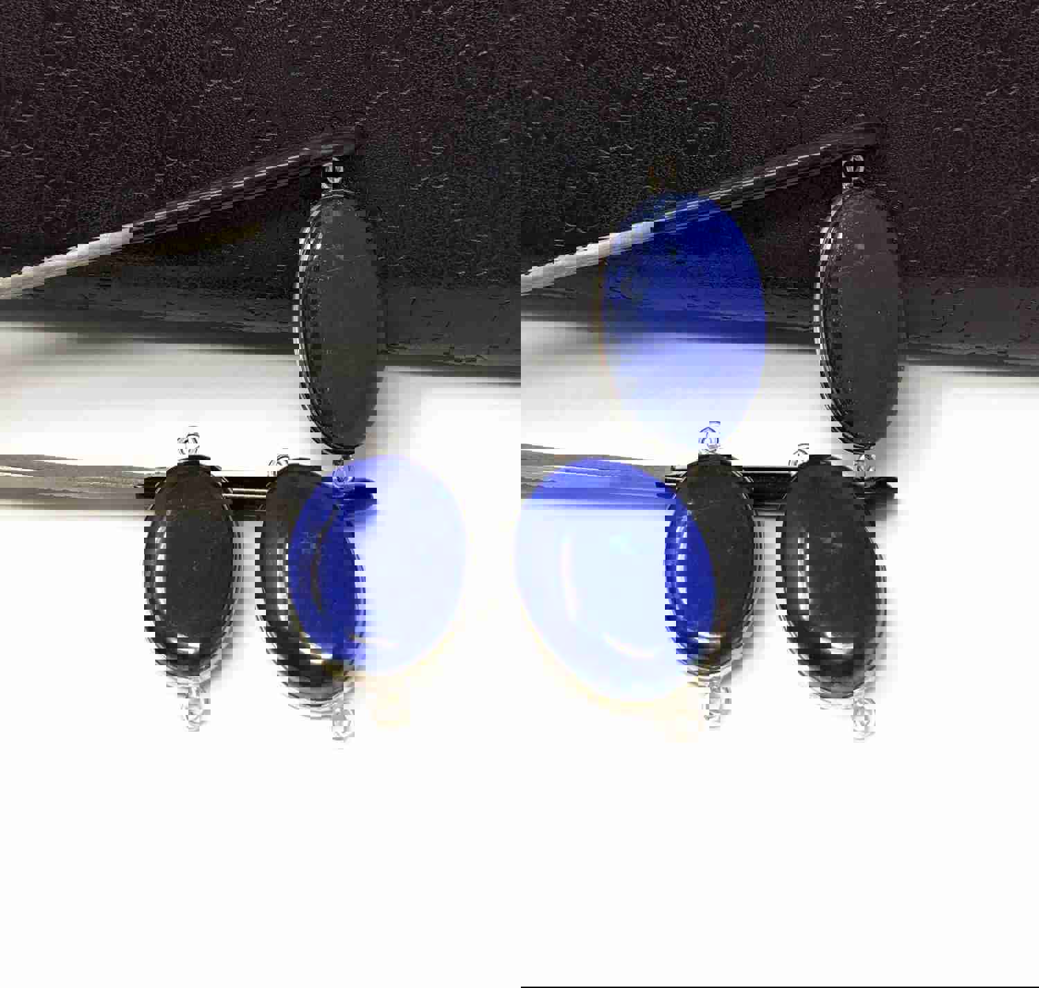 Sterling Silver Lapis Lazuli Gemstone Connector for DIY Jewelry Making