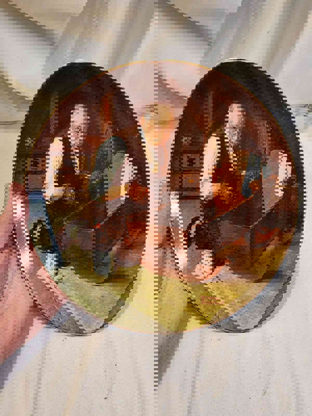 Vintage Knowles Norman Rockwell Limited Edition Grandpas Gift Porcelain Plate