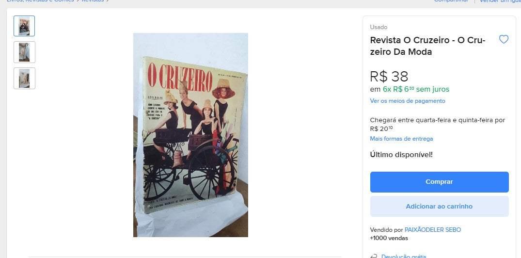 Personal Shopper | Buy from Brazil - O Cruzeiro magazines - 3 items (DDP)