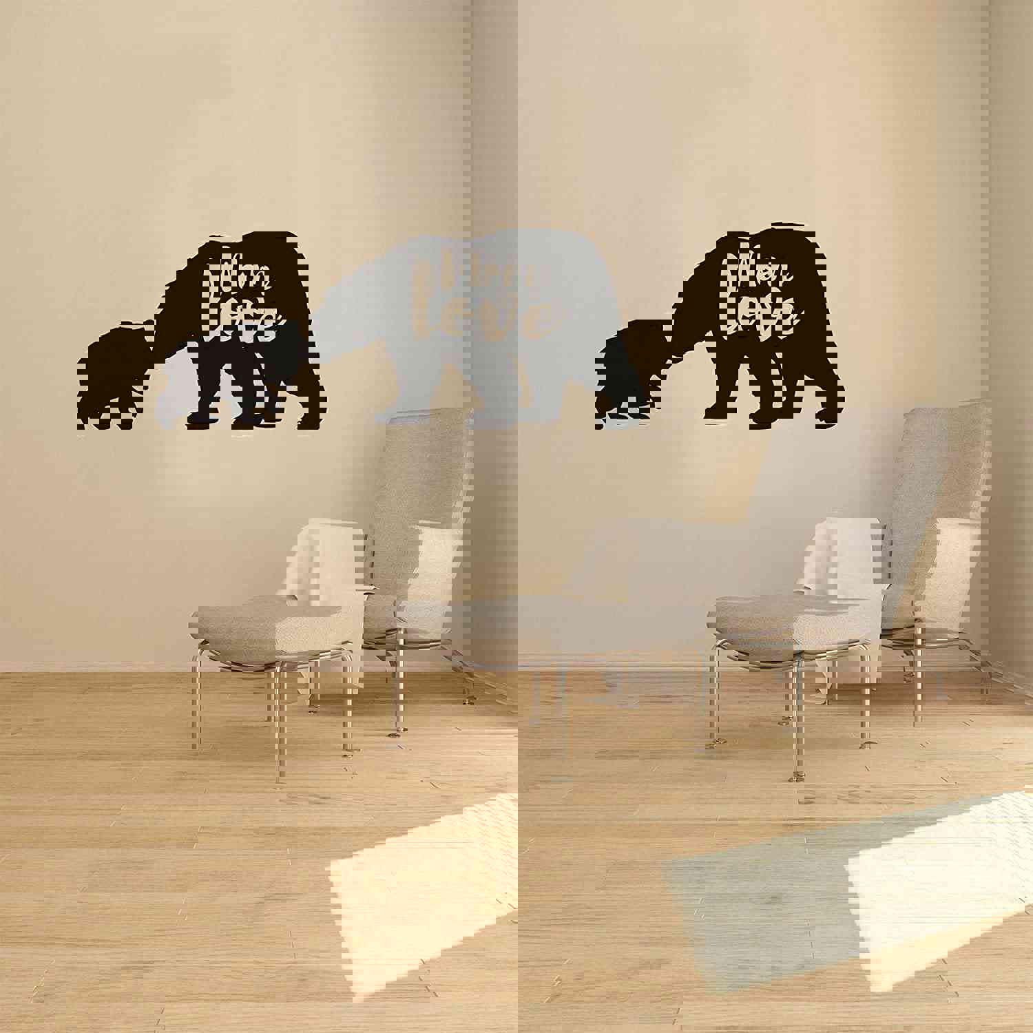 Animal Life Quote Vinyl Wall Sticker Decal - Mom Love Bear Bears Quote