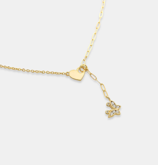 Fini Necklace - Dainty Heart & Butterfly Chain Necklace