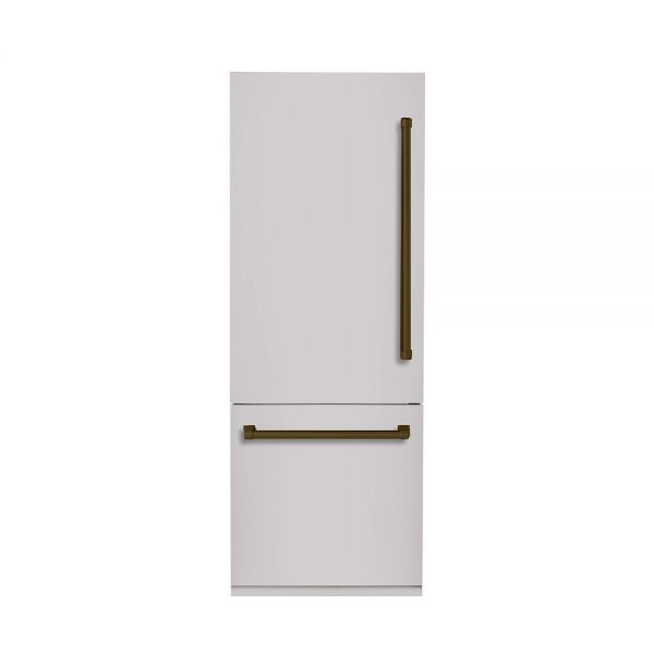 Hallman 30 Built-In Refrigerator with Interior Filtered Water Dispenser and Bottom Freezer