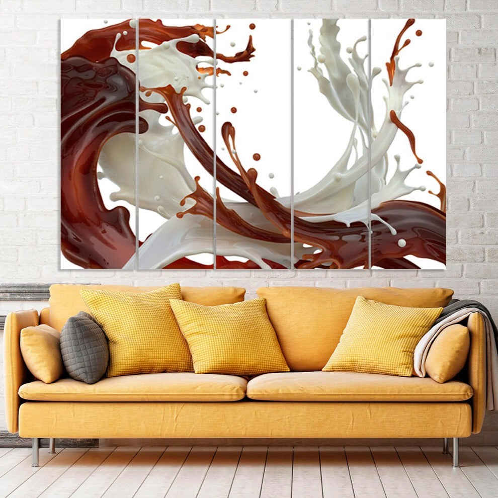 Coffee Wall Art - Rustic Kitchen Decor Multi Panel Canvas