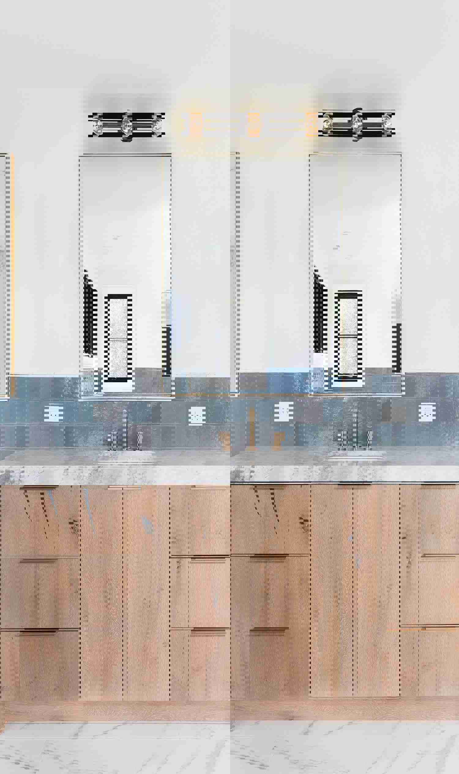 SATCO/NUVO Marsden 3 Light Vanity in Matte Black and Natural Brass Finish (60-7865)