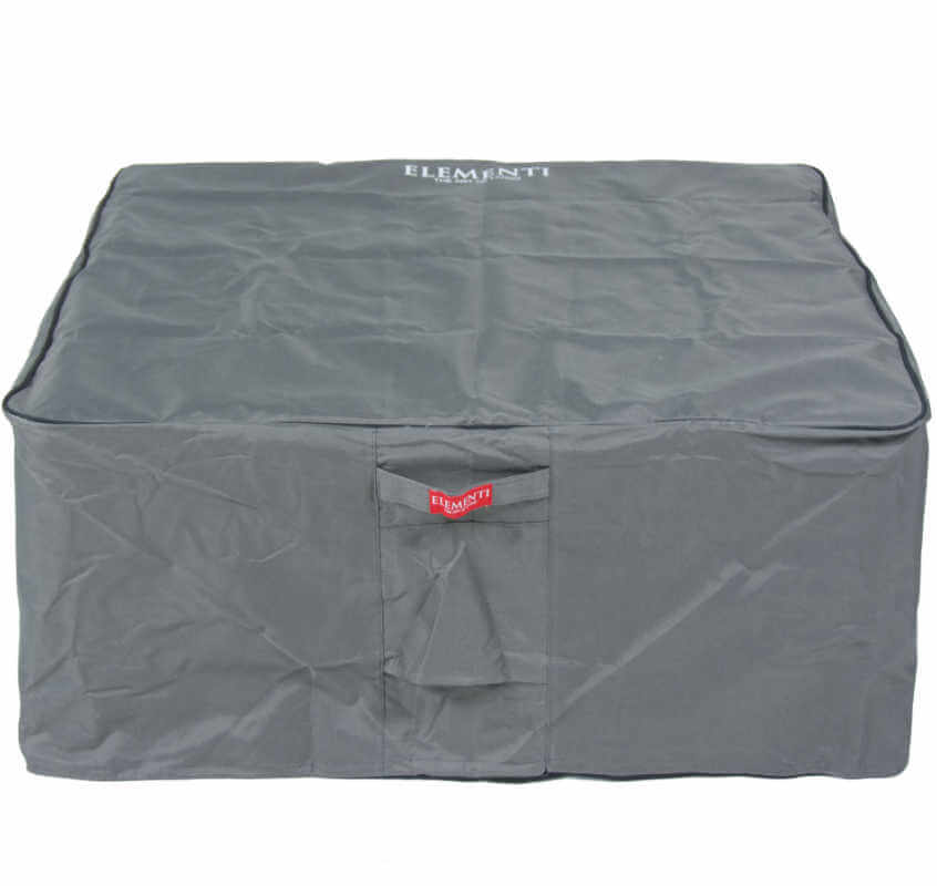 Elementi Plus Roraima Slate Black Square Concrete Fire Pit Table - OFG411SL