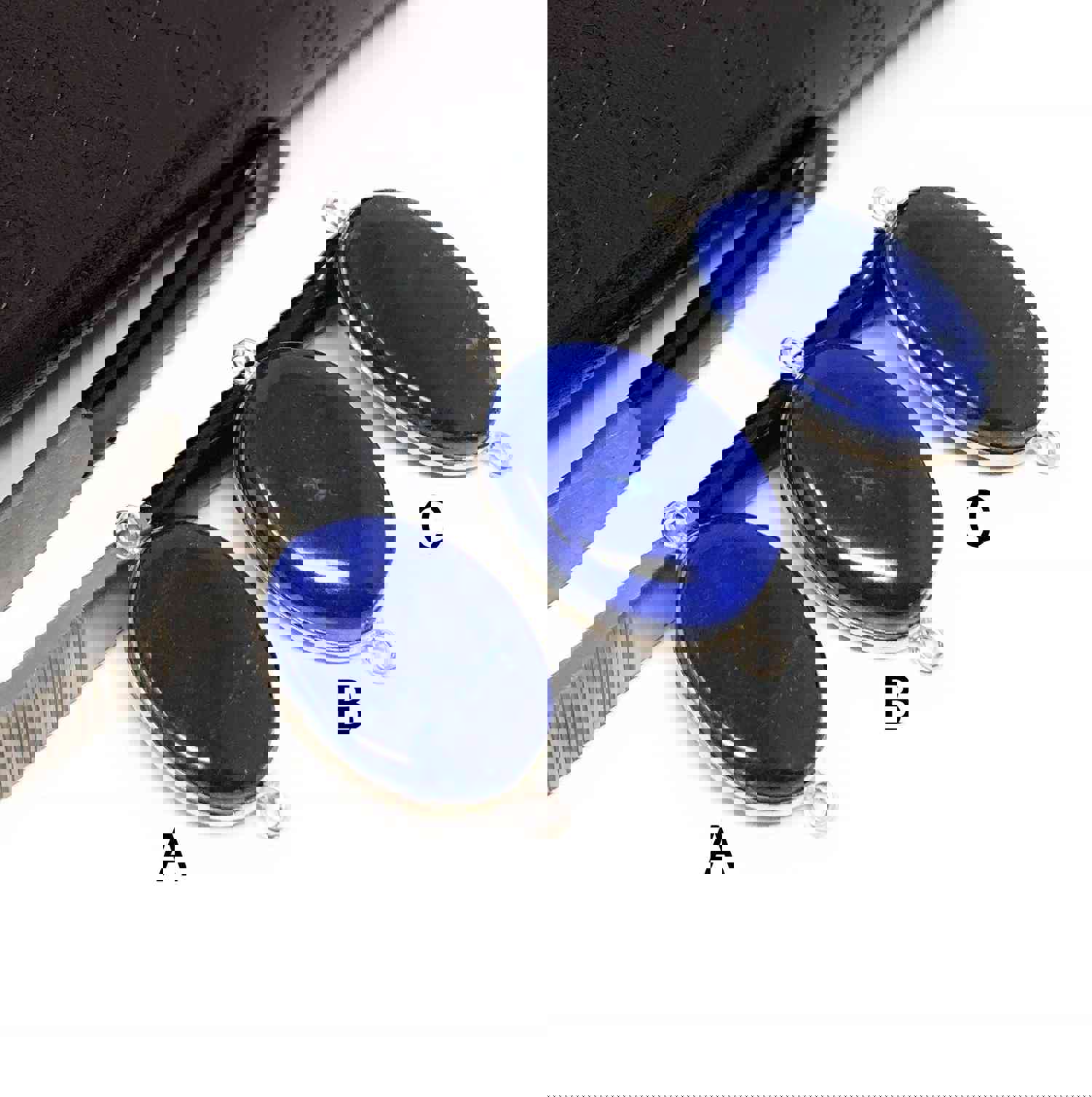 Sterling Silver Lapis Lazuli Gemstone Connector for DIY Jewelry Making