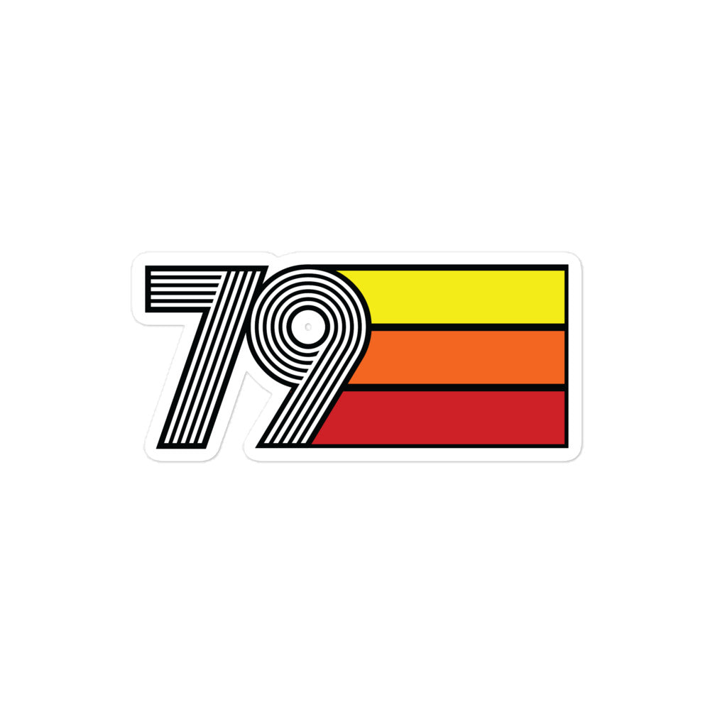 79 - 1979 Retro Tri-Line Decal Bubble-Free Vinyl Stickers