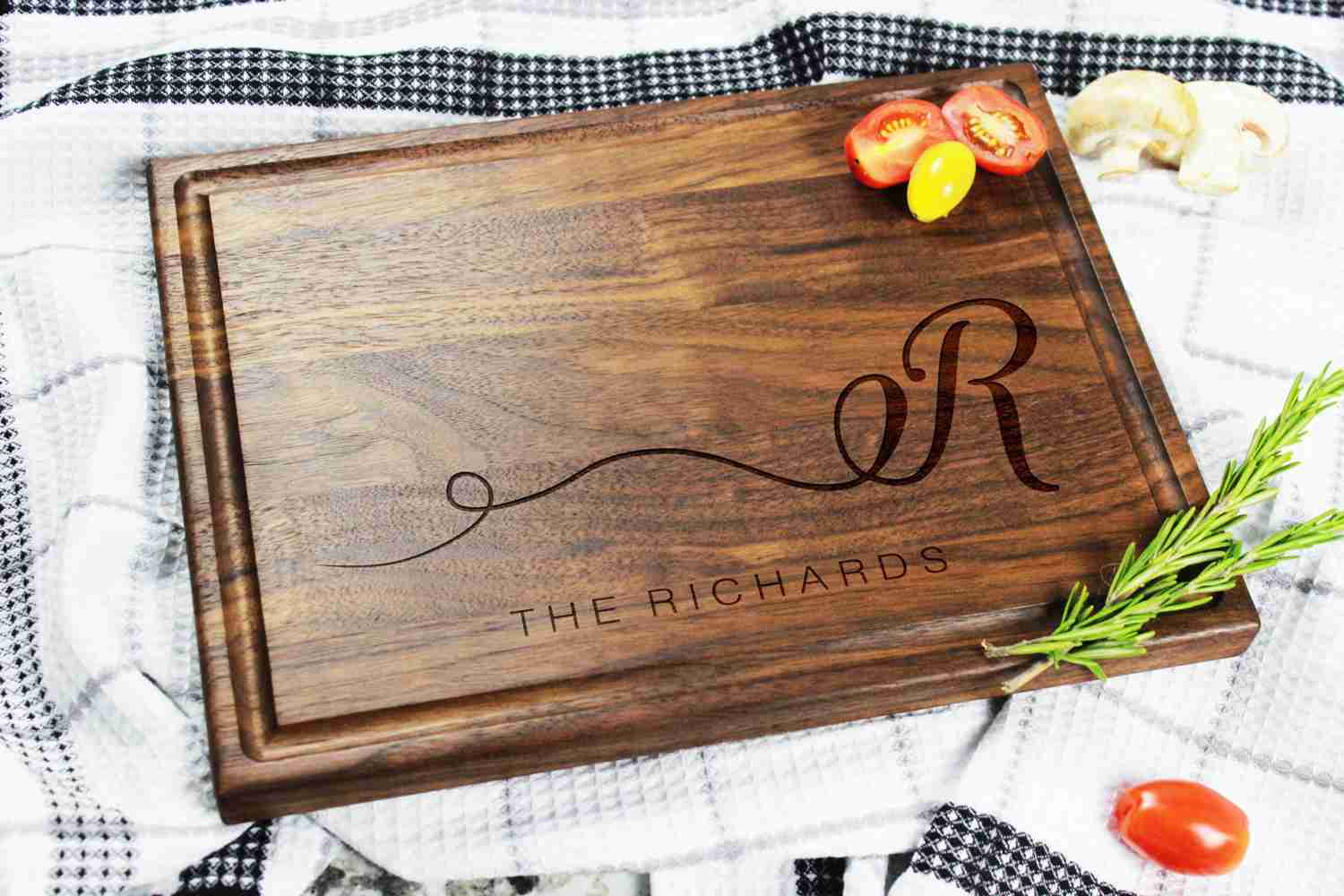 Custom Cutting Board Wedding Gift for Couple - Handmade Anniversary Christmas Gift
