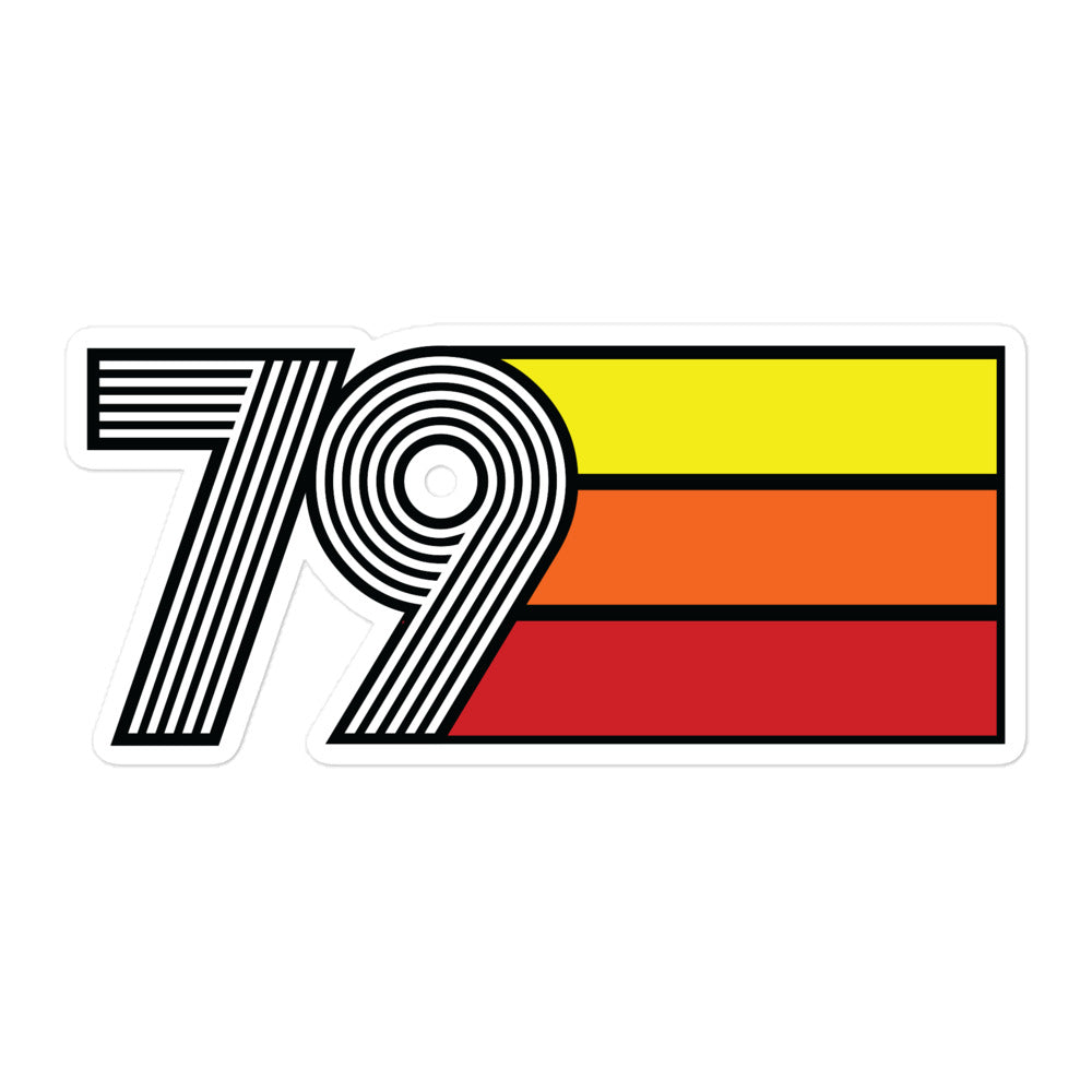 79 - 1979 Retro Tri-Line Decal Bubble-Free Vinyl Stickers