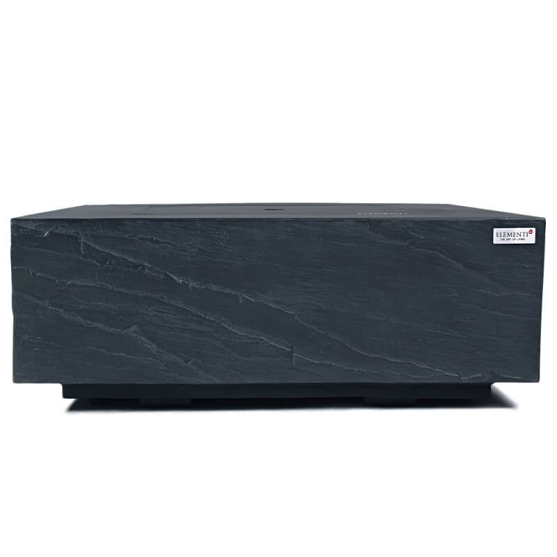 Elementi Plus Roraima Slate Black Square Concrete Fire Pit Table - OFG411SL