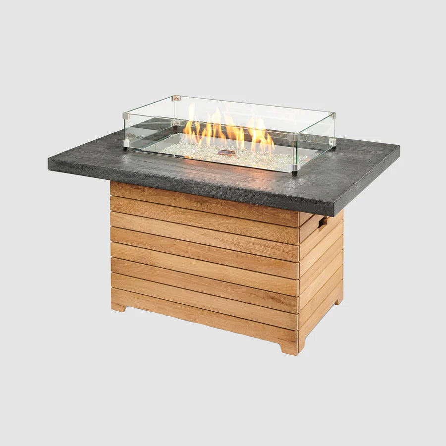 Outdoor Greatroom Co Darien Rectangular Gas Fire Pit Table