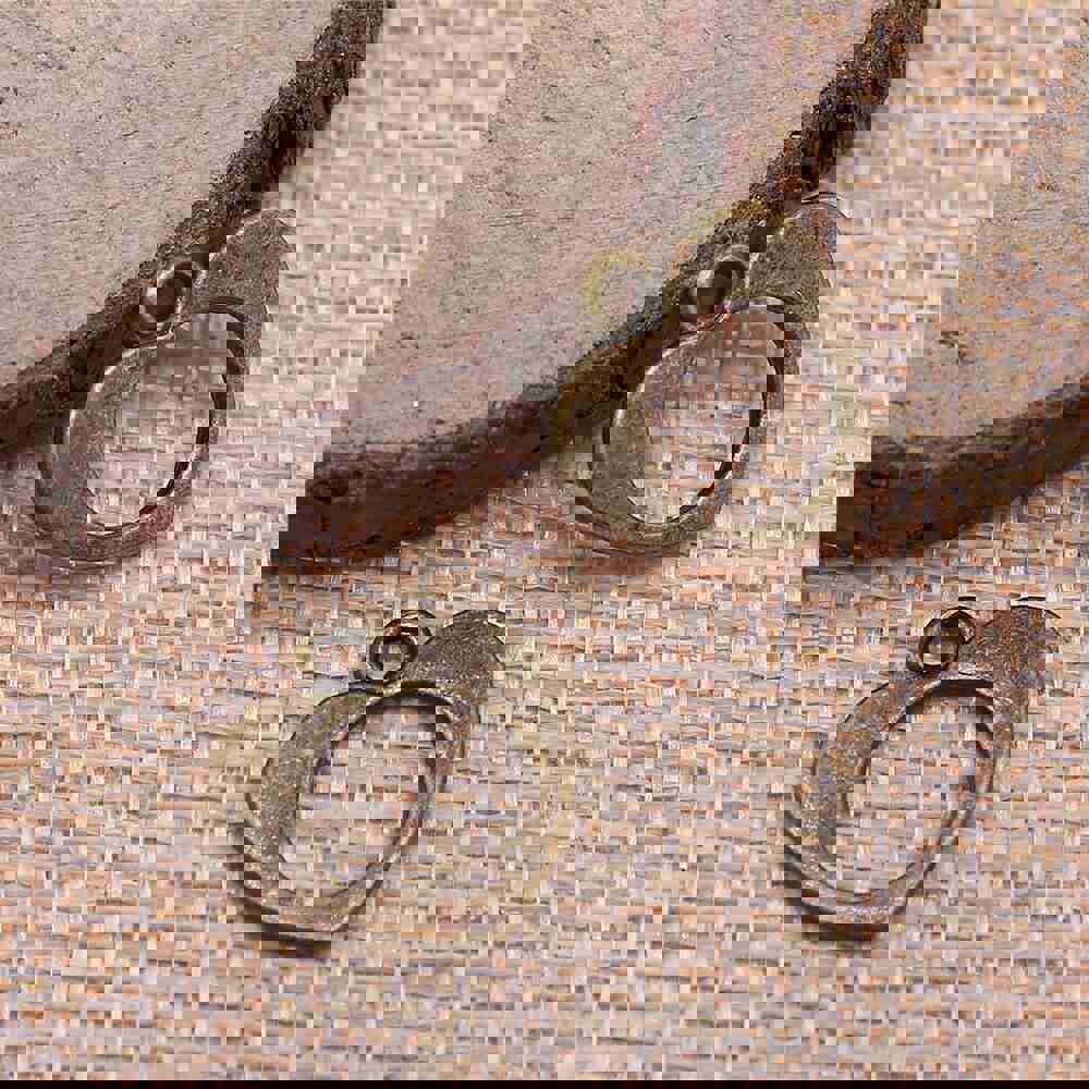 WYSIWYG 10pcs 17x17mm Hollow Heart Charms Pendants For Jewelry Making - Antique Silver & Bronze Plated
