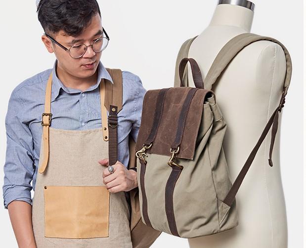 Canvas Mens Cool Backpack - Durable Travel & School Bag for Men