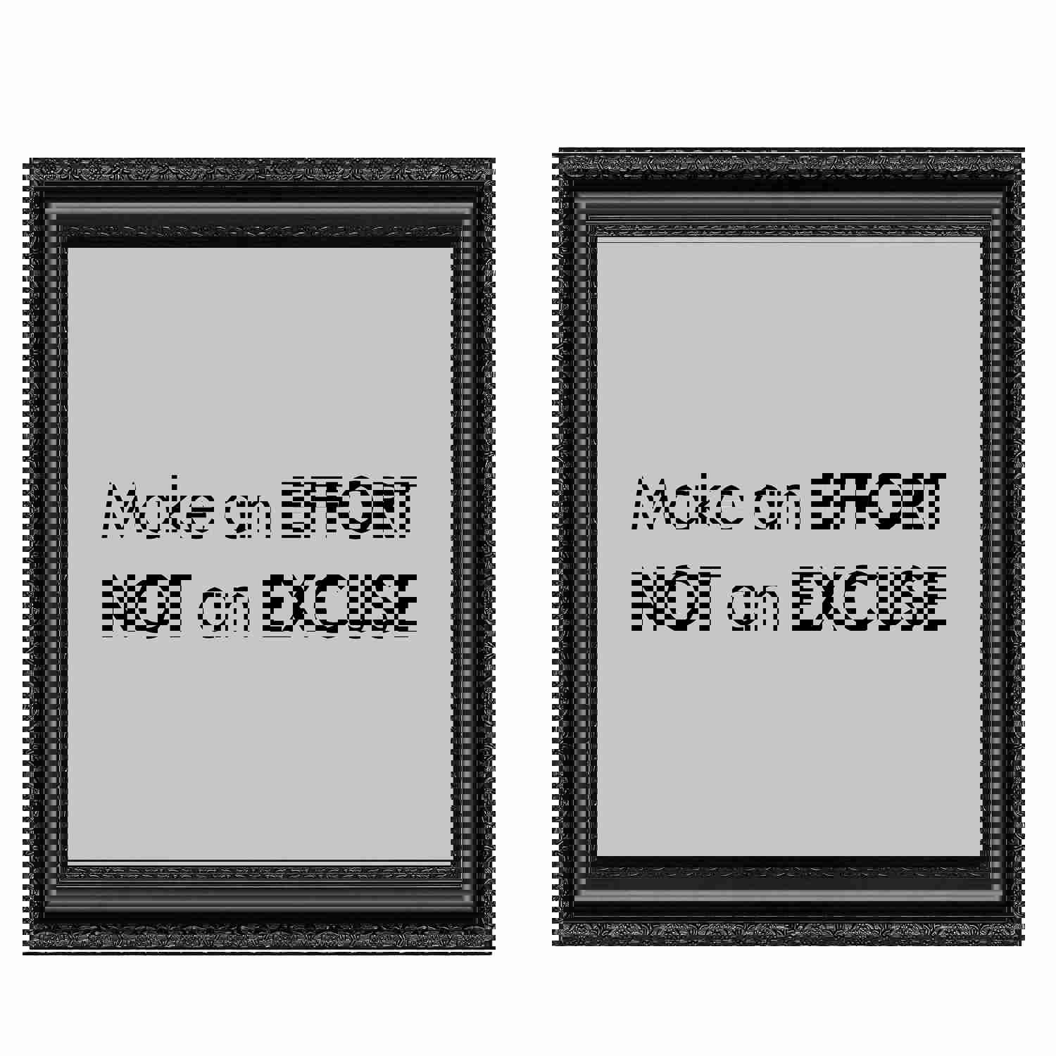 Make An Effort, Not An Excuse Motivational Wall Art - 10 x 8 Modern Typographic Poster Print