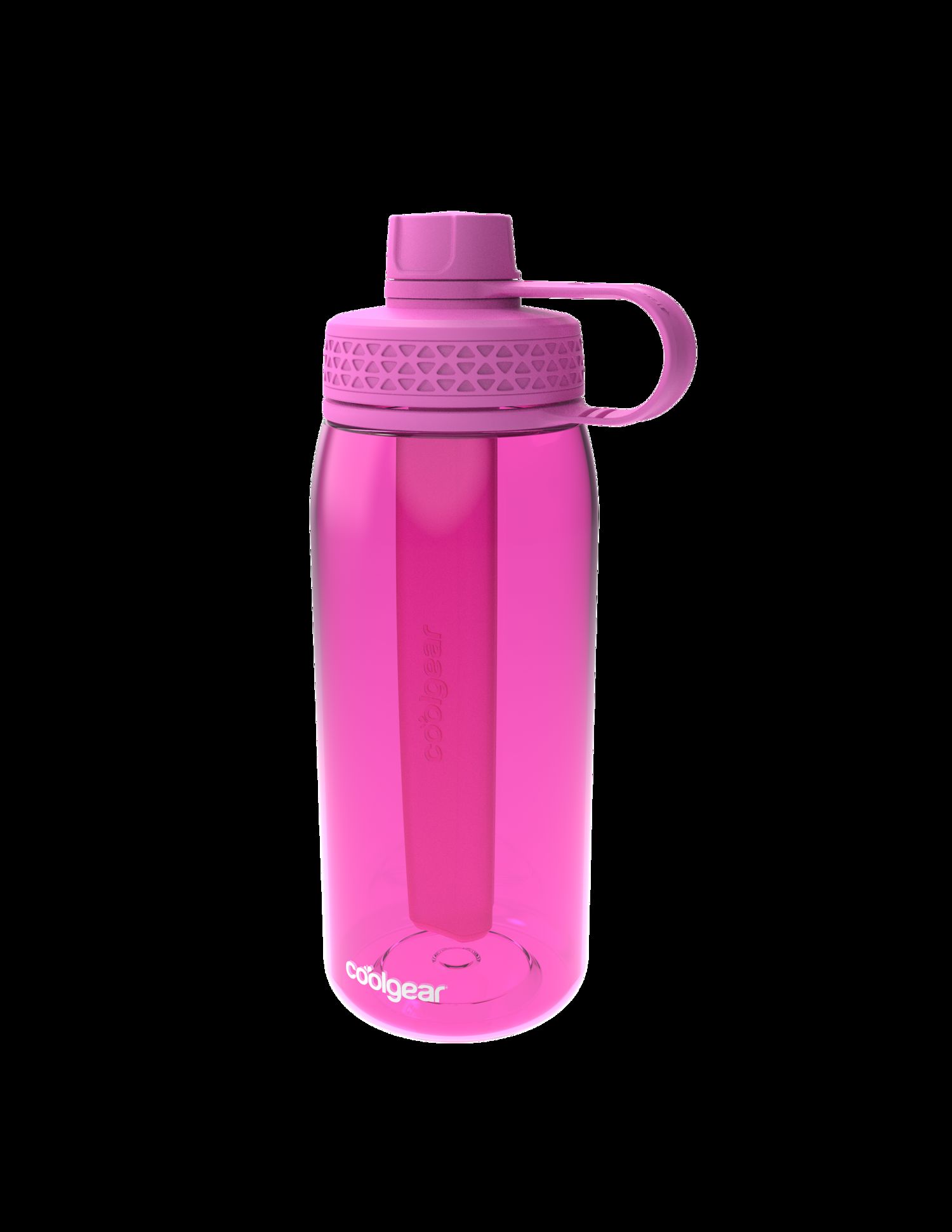 Cool Gear 4-Pack 32 oz System Chugger Bottle with Freezer Stick - Large Capacity Water Bottle for Gym, Outdoors, Travel