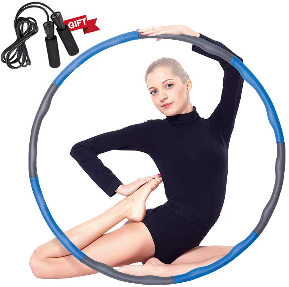 Auoxer Fitness Exercise Weighted Hoola Hoop - Detachable & Adjustable for Fat Burning Workout