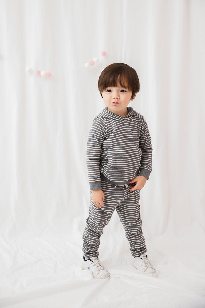Grey Bengdi Hoodie & Pants Set for Kids